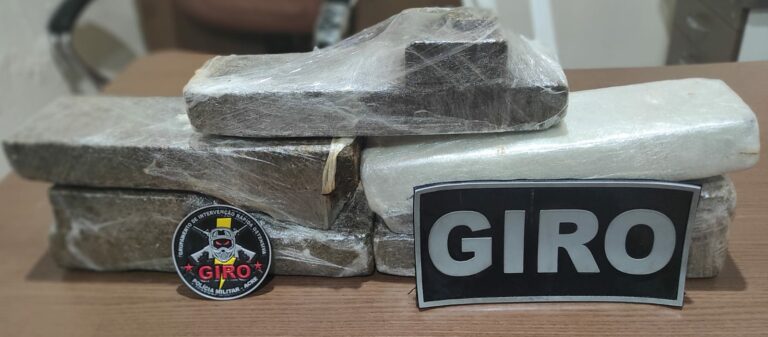 Giro apreende aproximadamente 5 quilos de maconha enterrados em área de mata na Capital