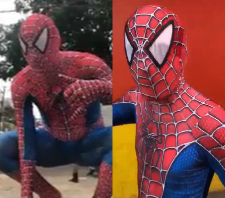 Fantasiado de Homem-Aranha, acreano vai às ruas e brinca com populares: “Quer ser minha Mary Jane?”