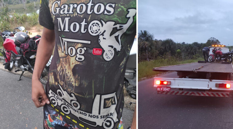 Polícia Militar acaba com farra de motos em via pública em Cruzeiro do Sul