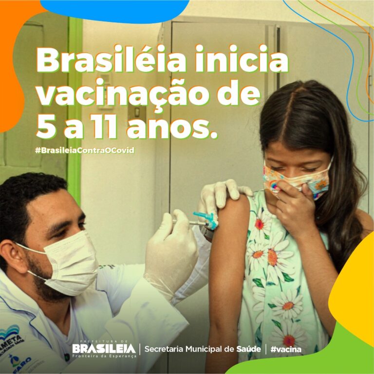 Covid-19: Prefeitura de Brasileia inicia vacinação de crianças entre 5 e 11 anos