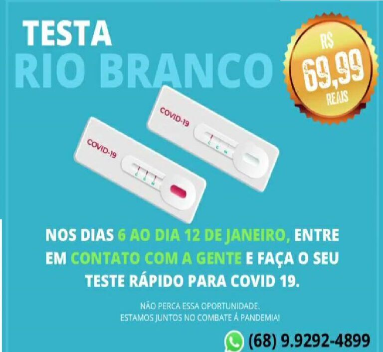 Instituição filantrópica no AC realiza testes de Covid-19 com preço acessível à população