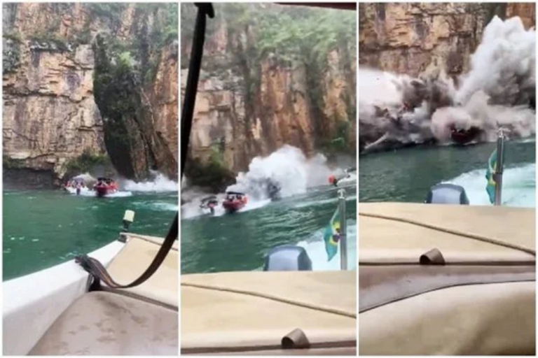 Capitólio: desabamento de rocha sobre lanchas causa ao menos 2 mortes