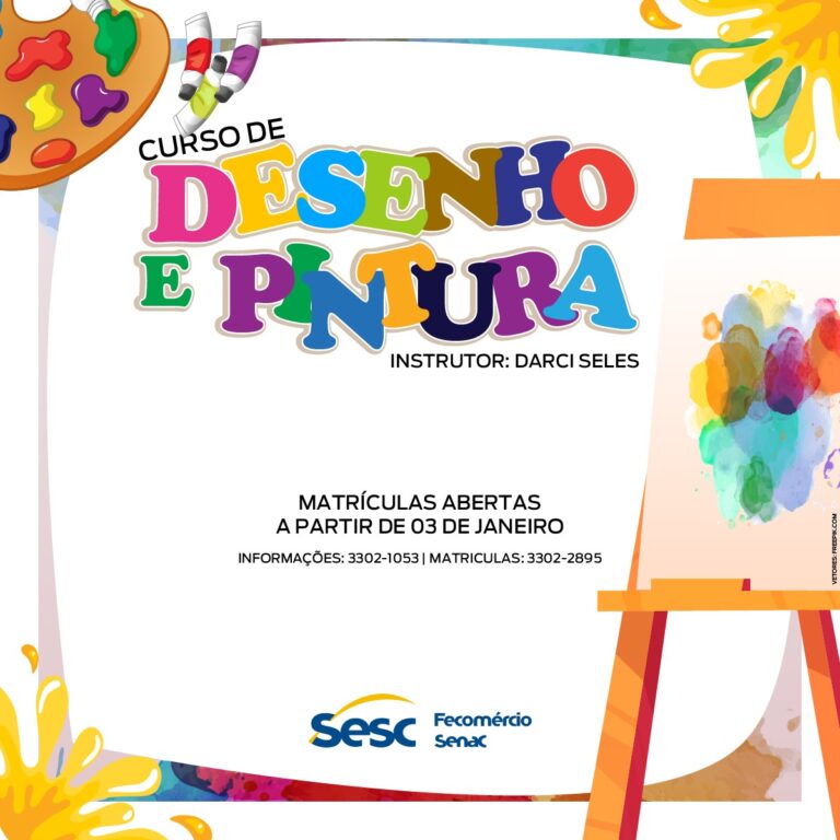 Sesc no Acre abre matrículas para o curso de desenho e pintura; saiba como participar