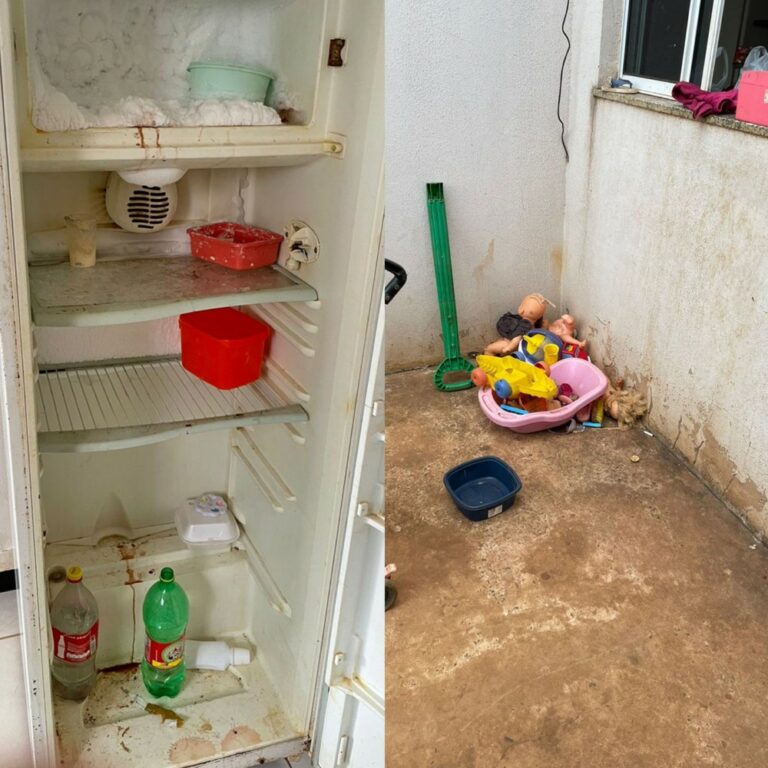 Abandonadas pela mãe, irmãs estavam em meio à sujeira e há 24h sem comer
