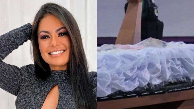 Fotos do corpo de Paulinha Abelha são divulgadas e familiares choram de tristeza em cima do caixão