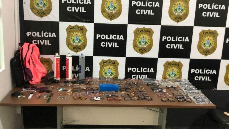 Polícia Civil em cruzeiro do Sul assaltantes que roubaram uma ótica na cidade