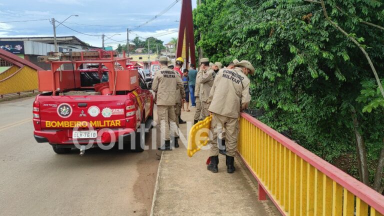 Sob efeito de drogas, jovem em situação de rua cai de ponte de 15 metros de altura em Rio Branco