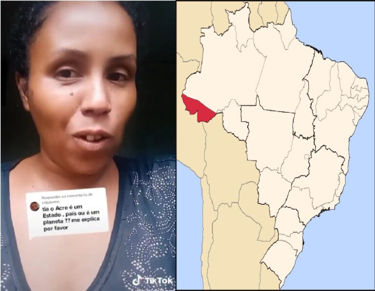“É um sistema da metalogia grega”, diz tiktoker ao ser perguntada sobre a existência do Acre
