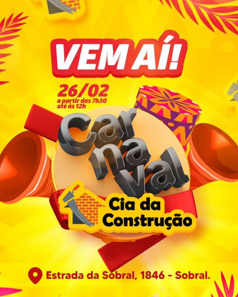 Cia da Construção lança mega oferta de materiais no próximo sábado de Carnaval