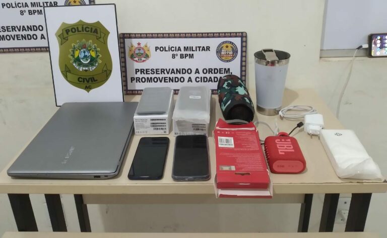 Polícia apreende autor de furto em Sena em flagrante e recupera produtos; vídeo