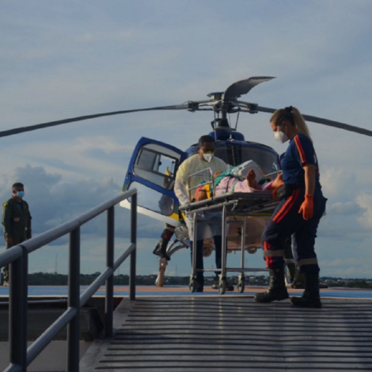 Aeronave do CIOPAER realiza atendimento em Brasileia de paciente em estado grave