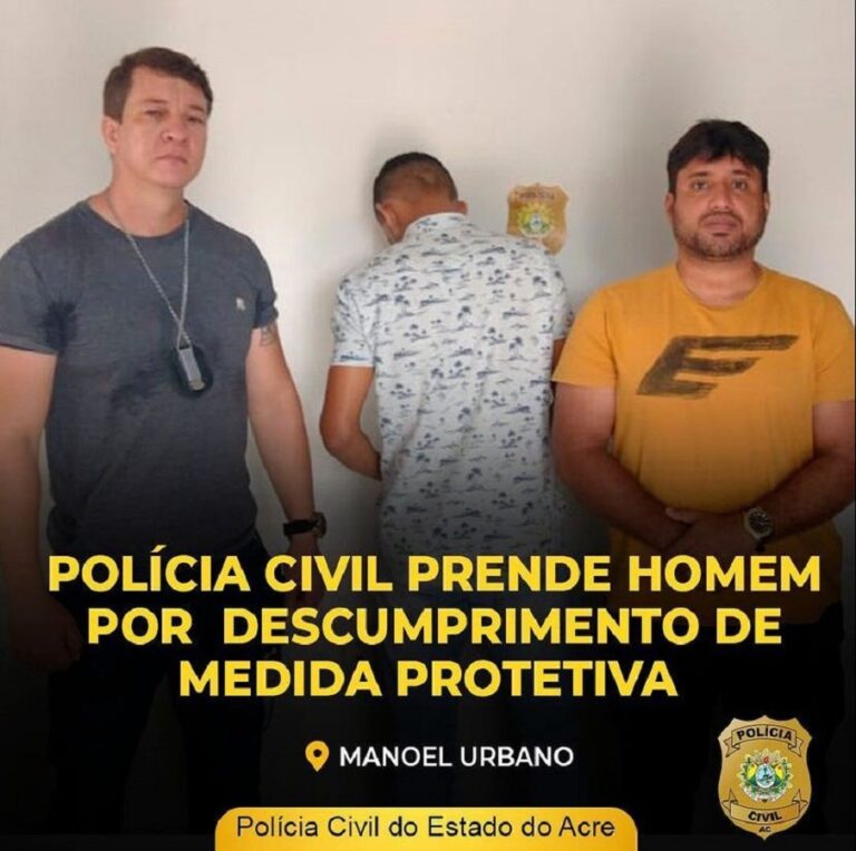Polícia Civil prende homem que descumpriu medida protetiva em Manoel Urbano