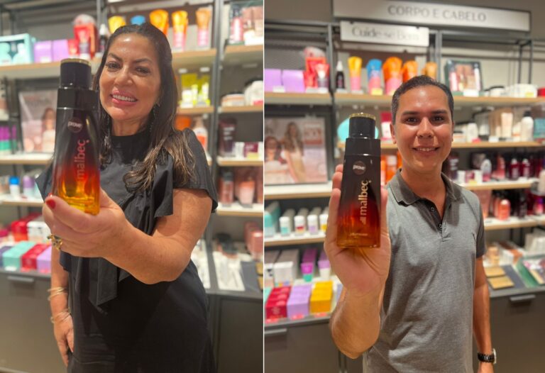 Fragrância Malbec X, do O Boticário, reúne imprensa e clientes na loja do Via Verde Shopping