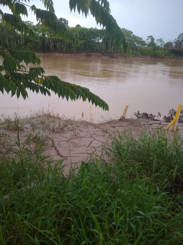 Enxurrada leva réguas que identificam nível do rio em Sena, e Defesa Civil não consegue fazer medição