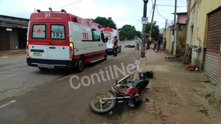 Mulher sofre traumatismo craniano após colisão entre motos em avenida de Rio Branco