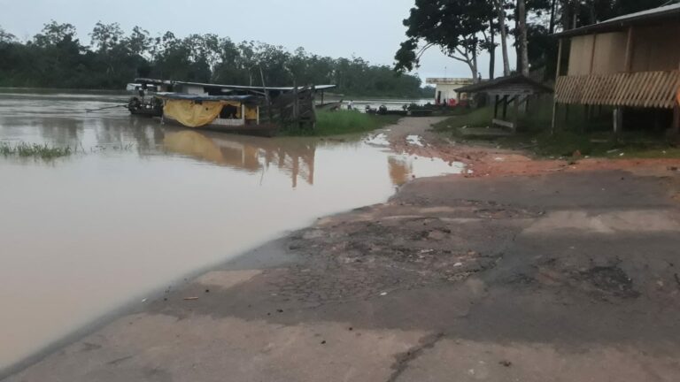 Cheia do Purus perde força e mais um sinal de vazante é registrado em Manoel Urbano