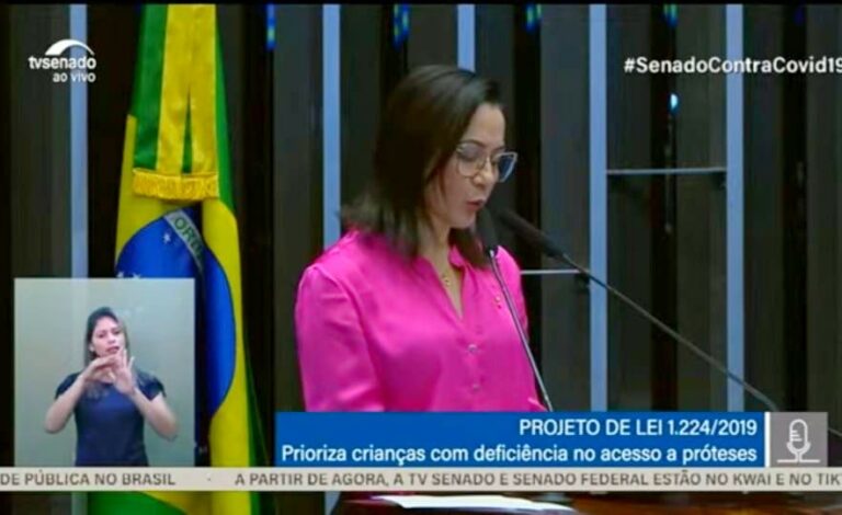 Senadora Mailza vota favorável a PL que concede às crianças em idade escolar prioridade de acesso a órteses e próteses