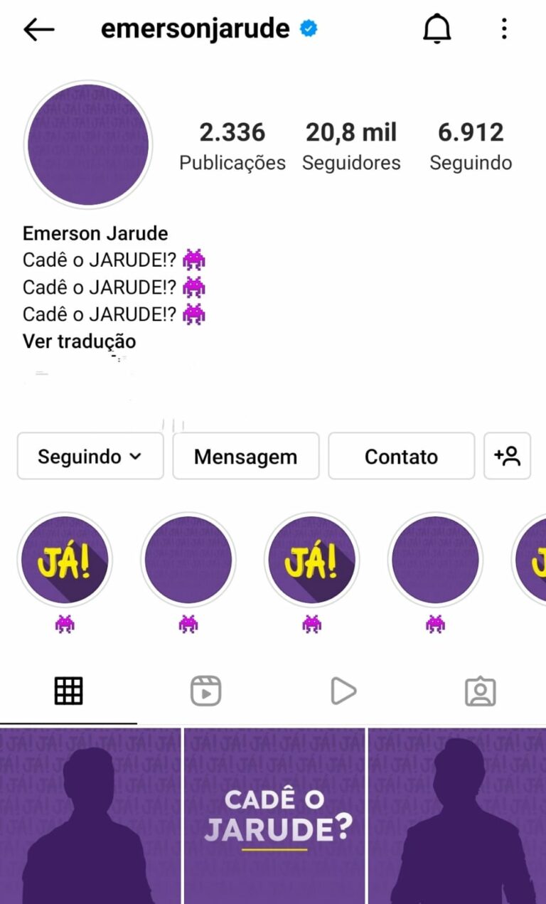 Após confirmar candidatura ao Governo, Jarude tem perfil no Instagram ‘hackeado’ e cria suspense