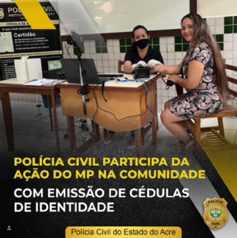 Polícia Civil emite cédulas de identidade em ação do MPAC na Cidade do Povo