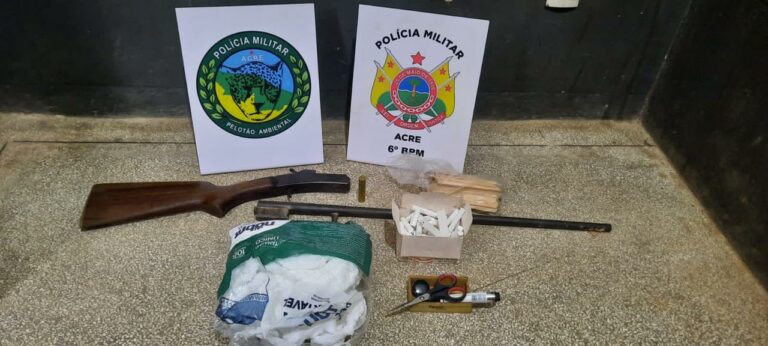 Homem é preso com arma e objetos furtados de escola em Cruzeiro do Sul