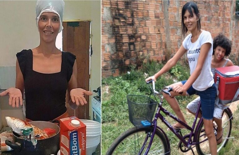 Dia da Mulher: movimento faz campanha para ajudar mãe que vende bolinhos de chuva em bicicleta no AC