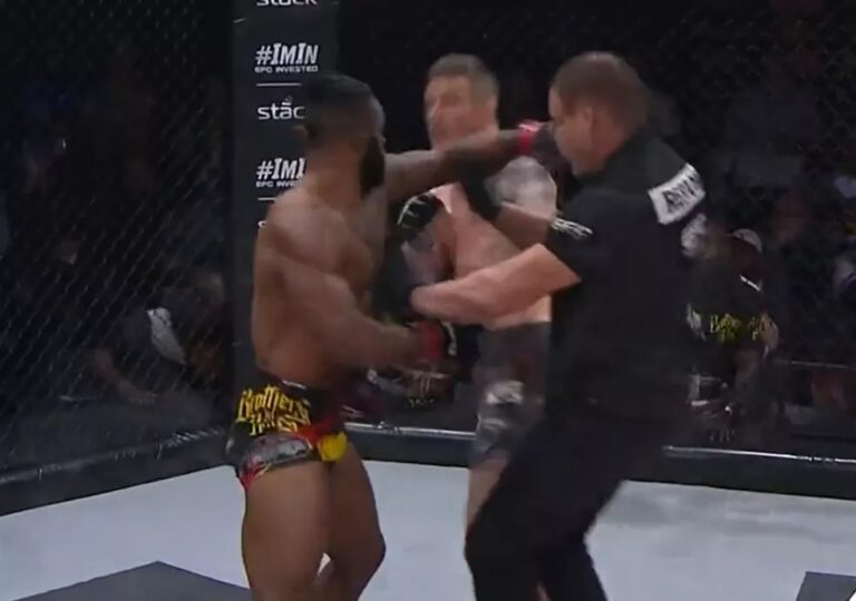 Vídeo: Árbitro leva a pior e é nocauteado ao separar lutadores de evento de MMA