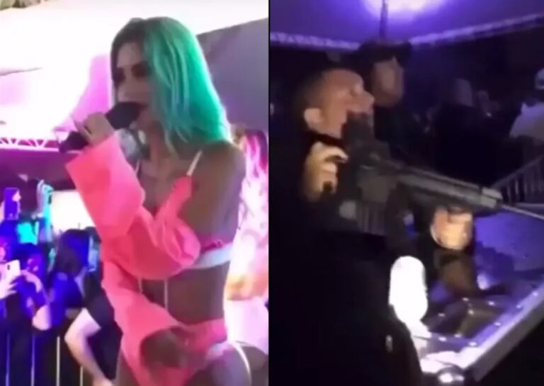 Show de funkeira Tati Zaqui é interrompido por policiais com fuzis na fronteira com Paraguai; veja vídeo