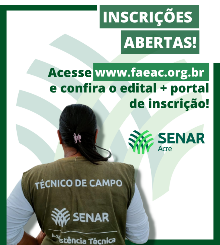 Inscrições abertas para credenciamento de profissionais para assistência técnica do SENAR