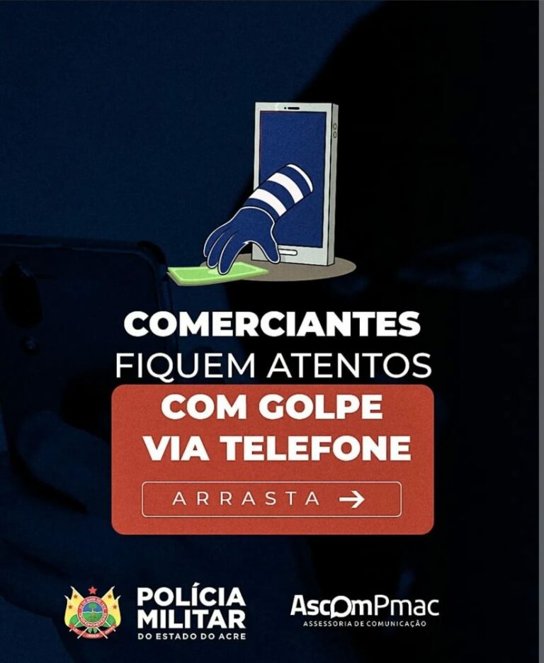 No AC, novo golpe envolvendo nome de facção está sendo aplicado e PM dá orientações