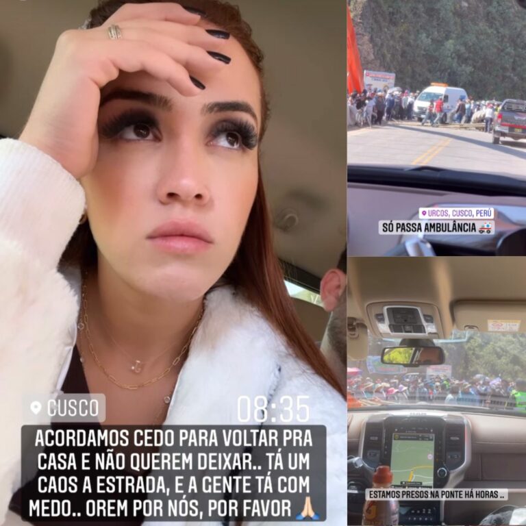Blogueira acreana fica ‘presa’ no Peru e mostra manifestações em estradas; assista