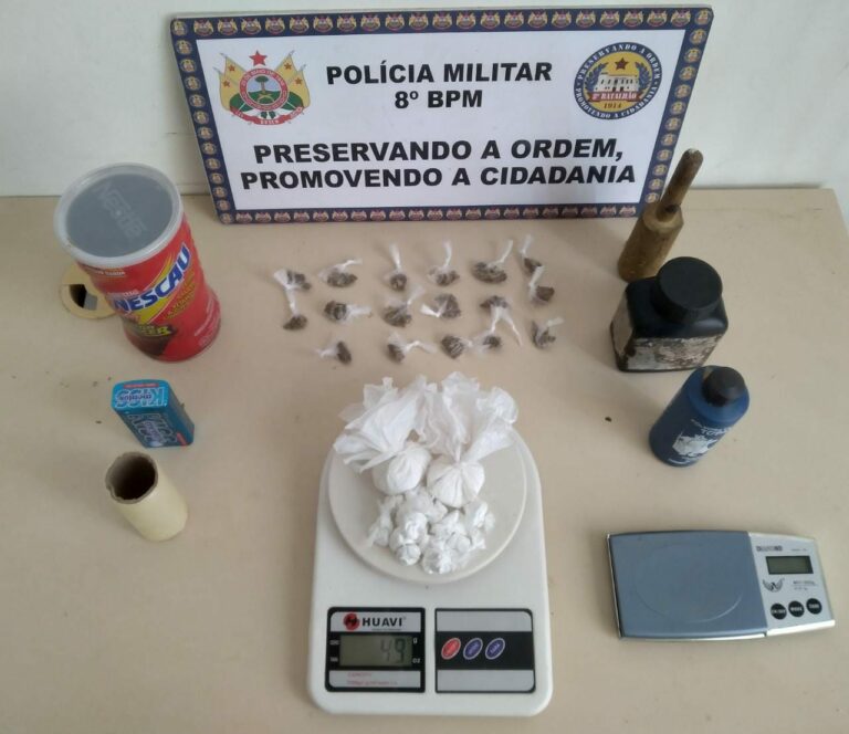 8° BPM apreende entorpecente e insumos para recarga de munições em Sena Madureira