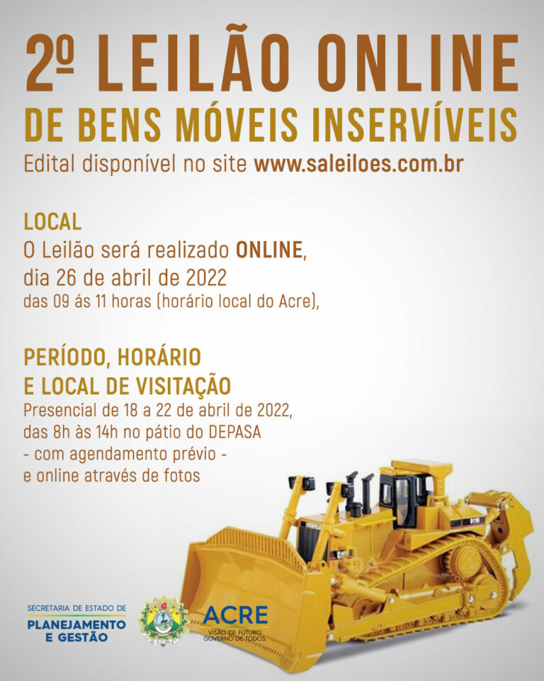 Seplag realiza segundo leilão online de veículos de 2022