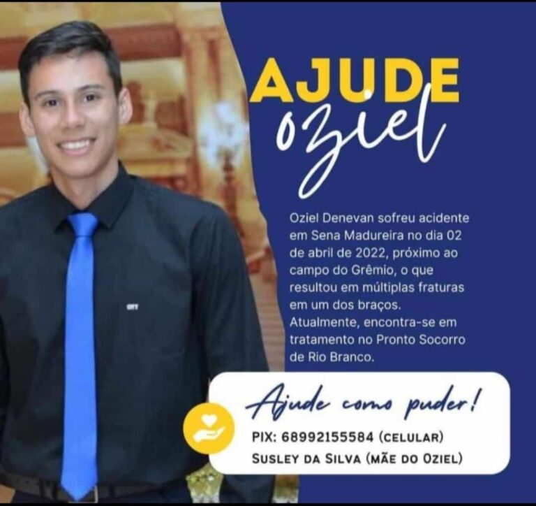 Professor sofre múltiplas fraturas no braço após acidente; Família pede ajuda