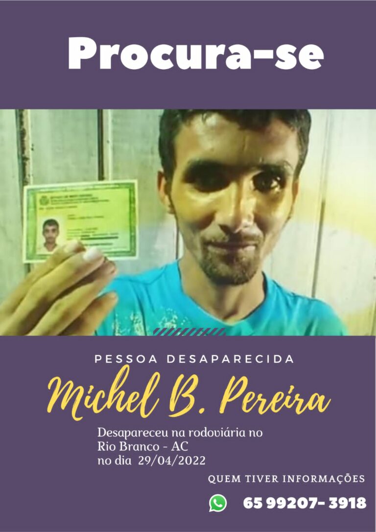 Morador de Sena Madureira desaparece ao se deslocar à Rio Branco para comprar passagem