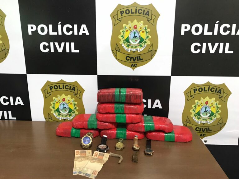 Homem é preso com mais de 8kg de cocaína e maconha em Cruzeiro do Sul