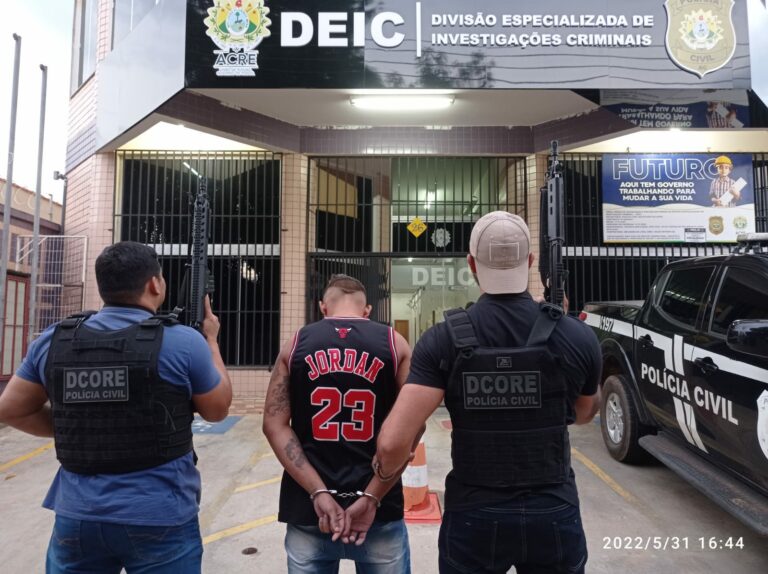 Polícia Civil prende foragido da justiça e investigado por mais de 8 roubos em Rio Branco