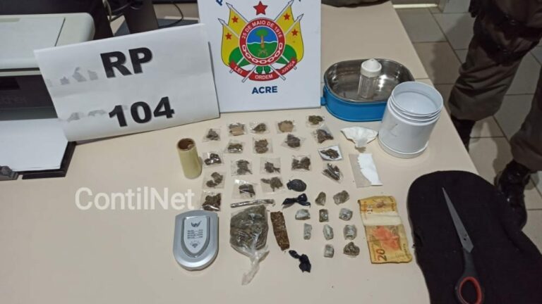 PM prende homem vendendo drogas em via pública na Baixada da Sobral em Rio Branco