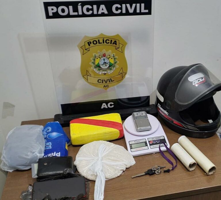 Policia Civil prende traficante em posse de quase dois quilos de entorpecentes em Cruzeiro do Sul