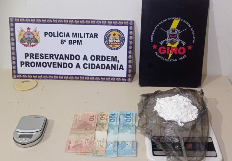 8° BPM apreende entorpecente no Bairro Pista, na cidade de Sena Madureira