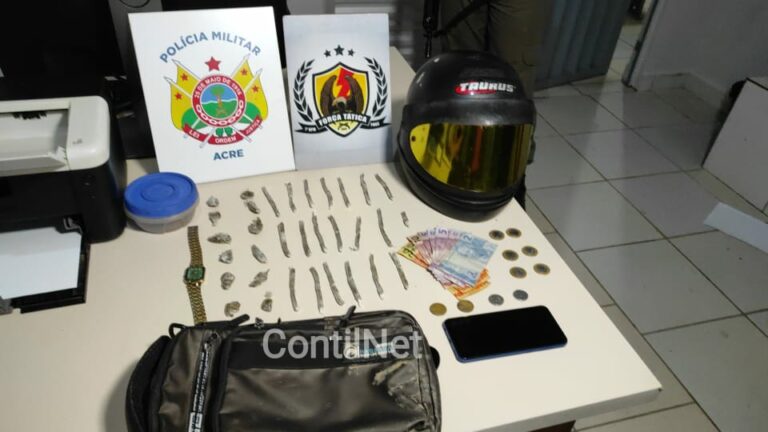 Jovem que trabalhava com distribuição de drogas é preso em bairro de Rio Branco