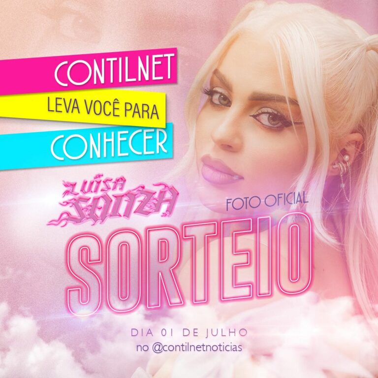 Começou o sorteio do ContilNet que pode te levar ao camarim de Luísa Sonza; saiba como participar
