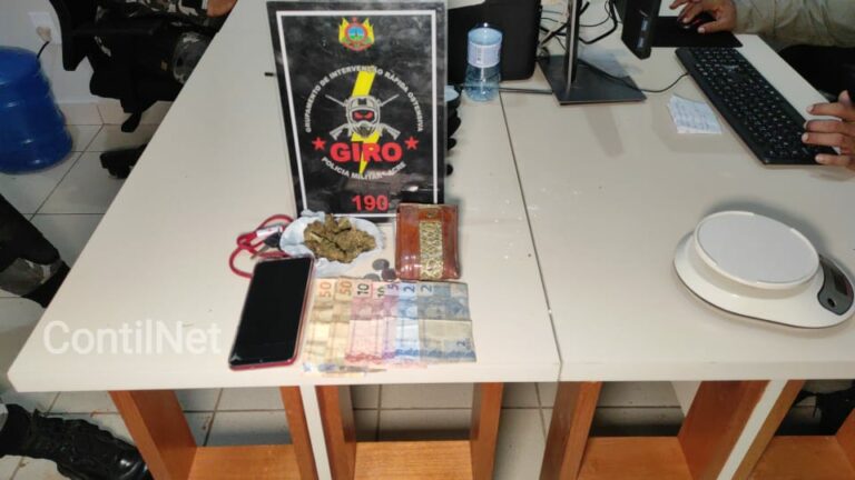 PM prende dupla transportando drogas em motocicleta em Rio Branco