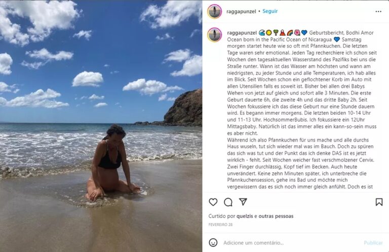 Influencer dá à luz no mar; médicas alertam para riscos