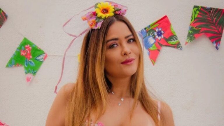 Geisy Arruda esbanja curvas poderosas com look ousado de festa junina