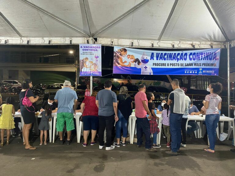 Prefeitura de Rio Branco divulga balanço de mutirão de vacinação; confira