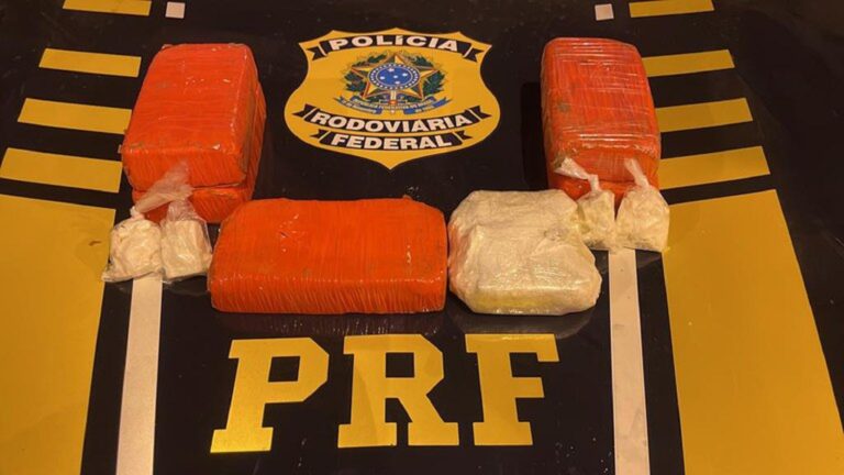 PRF apreende quase 6kg de cocaína durante fiscalização em Rio Branco
