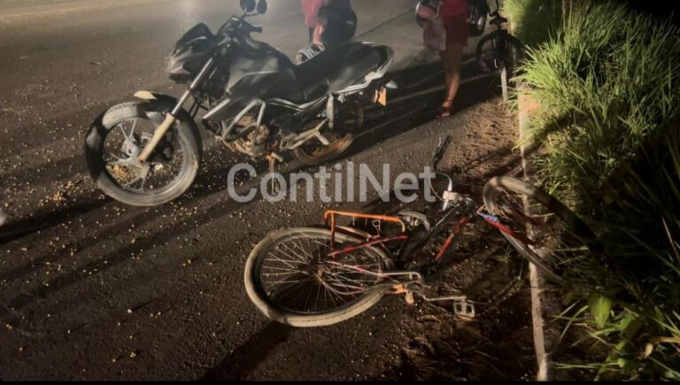 Colisão entre moto e bike deixa três pessoas feridas no PS de Rio Branco