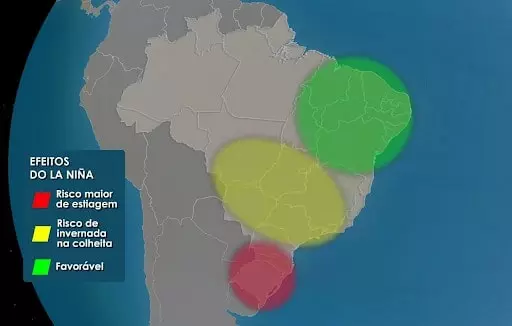 Climatempo: La Niña deve ter pico a partir de outubro e trazer riscos para o Sul, Centro-Oeste e Nordeste