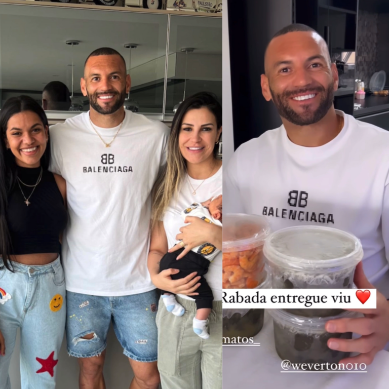 Weverton mata saudade do AC comendo rabada feita por mãe de Jéssica Ingrede; assista
