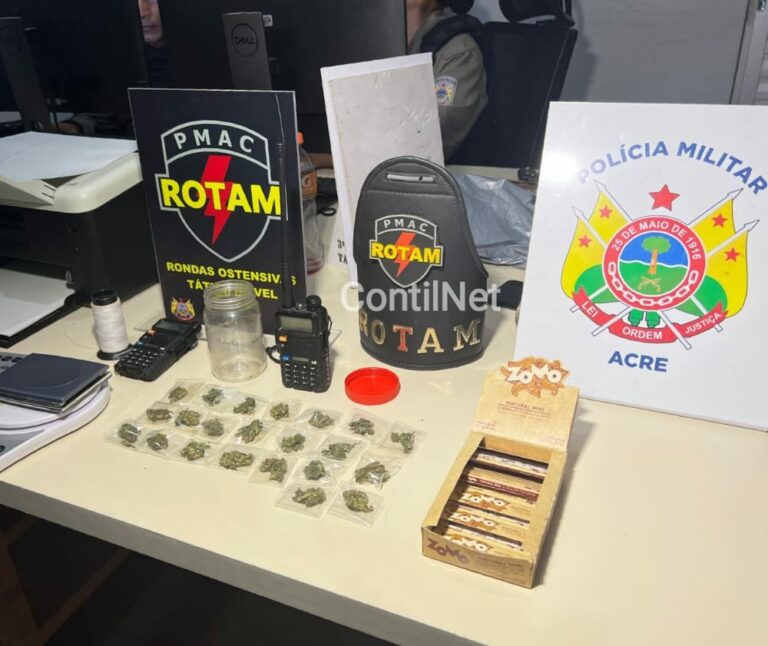 Traficante é preso pela polícia em boca de fumo em bairro de Rio Branco